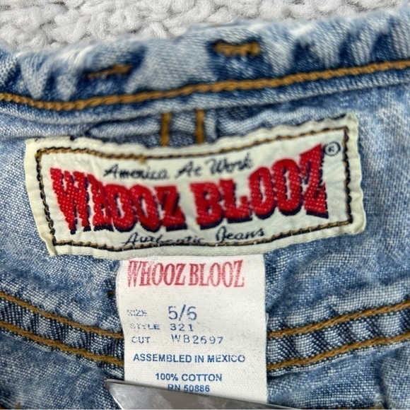 Whooz Blooz Jeans Womens 5 6 Y2K Vintage Denim Wide Leg Flare Button Fly Style - Picture 2 of 6